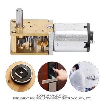 6V - 12V borstel DC-versnellingsmotor Horizontale worm korte as DC Micro Metal Gear Motor
