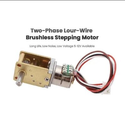 12 mm rechthoekige DC wormversnellingsmotor Permanente magneet borstelloze stappenmotor